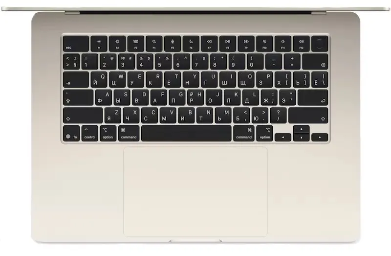Apple MacBook Air 15" (M4 10C CPU, 10C GPU, 2025) 16 ГБ, 512 ГБ SSD, "Сияющая звезда", MW1K3