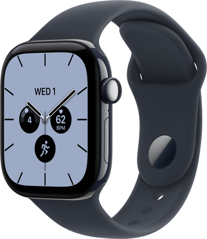 Apple Watch Series 12, 46 мм, Ceramic, корпус цвета «Ночной синий», спортивный ремешок тёмно-синего цвета