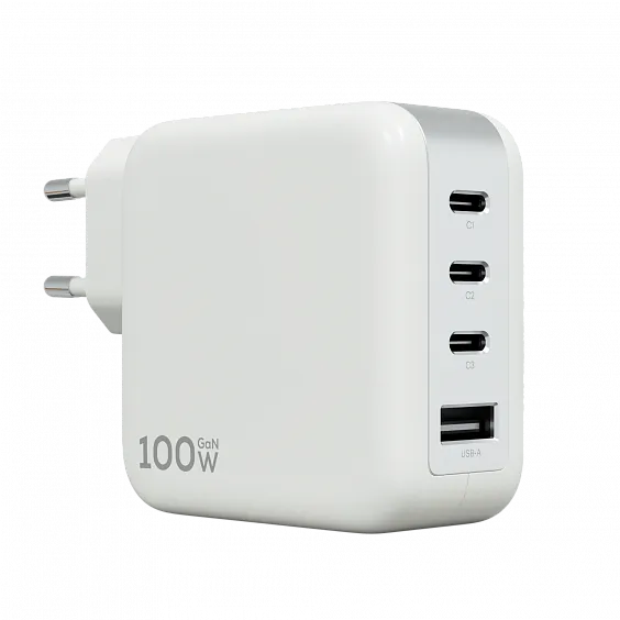 СЗУ Magssory Pulse 100Вт GaN, с функцией быстрой зарядки, Белый