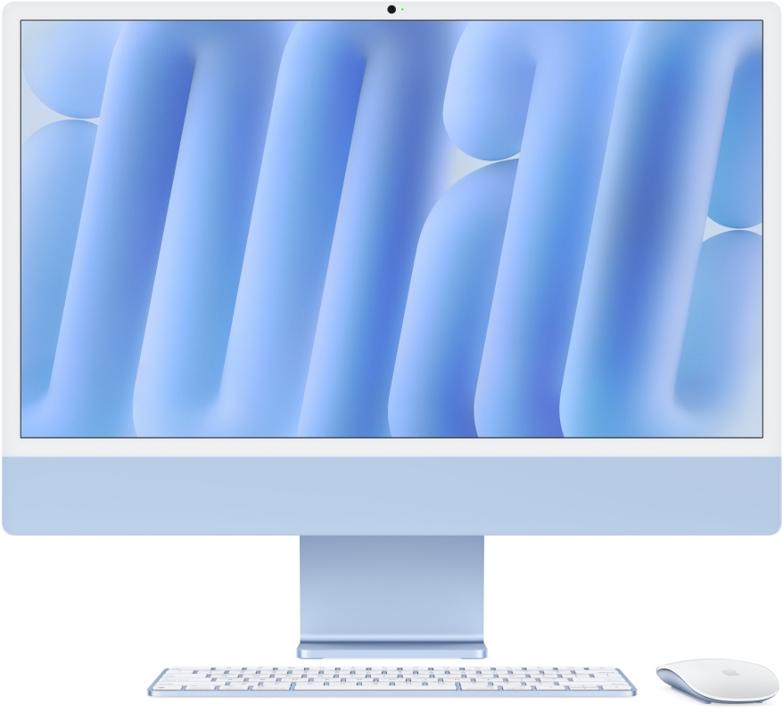 Apple iMac 24" Retina 4,5K, M4 (8C CPU, 8C GPU), 16 ГБ, 256 ГБ SSD, синий