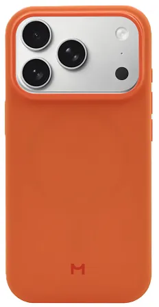 Чехол Magssory для iPhone 17 Pro Max, силикон, с MagSafe, Оранжевый