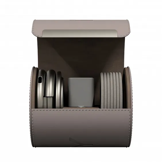 Складное беспроводное зарядное устройство 3в1 Magssory Signature Pro, с поддержкой Qi2, "Титановый"