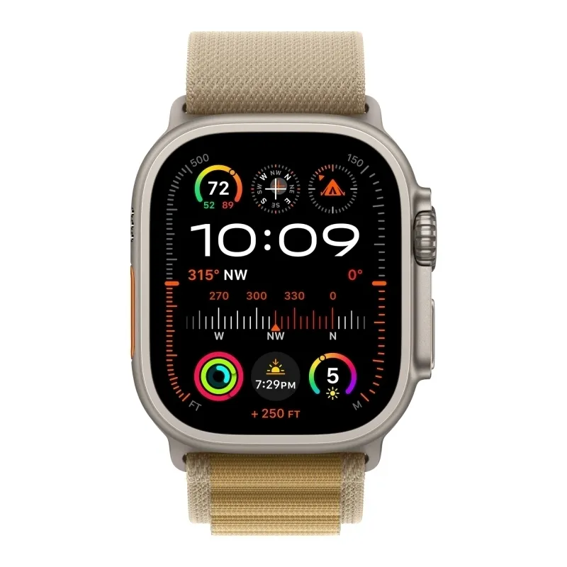 Apple Watch Ultra 2 GPS + Cellular, 49 мм, корпус из титана, ремешок Alpine коричневого цвета
