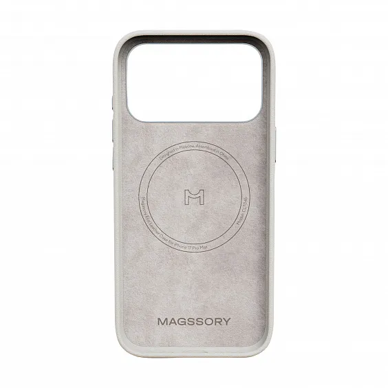 Чехол Magssory Eco-Leather Case для iPhone 17 Pro, с MagSafe, Айвори