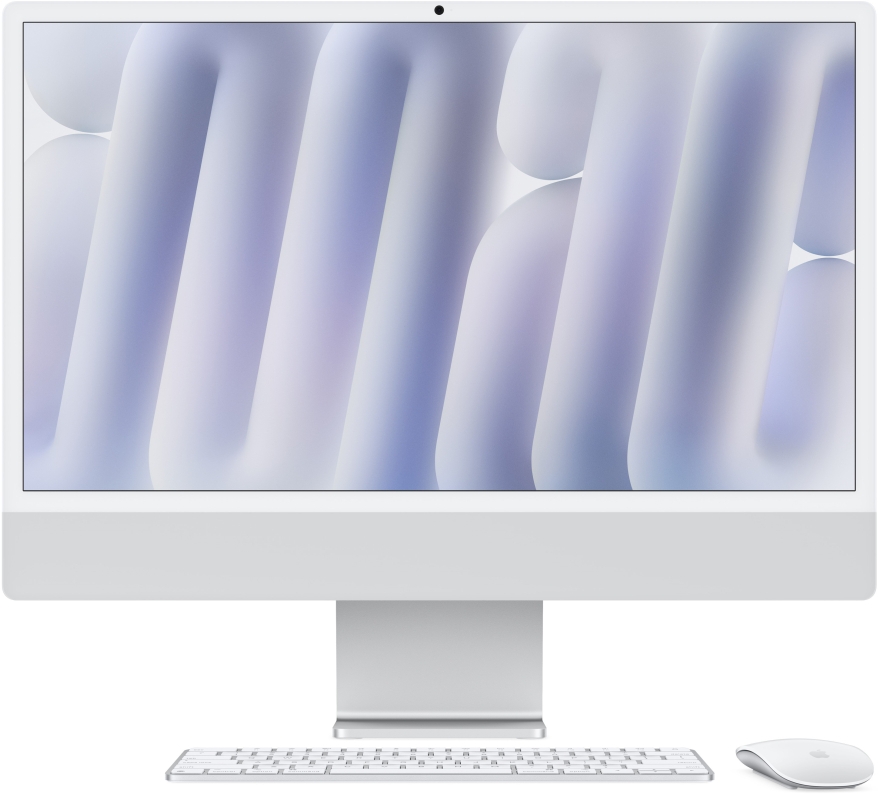 Apple iMac 24" Retina 4,5K, M4 (10C CPU, 10C GPU), 16 ГБ, 256 ГБ SSD, серебристый