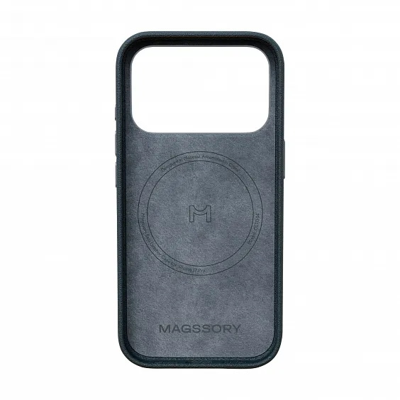 Чехол Magssory Eco-Leather Case для iPhone 17 Pro, с MagSafe, "Тёмная ночь"