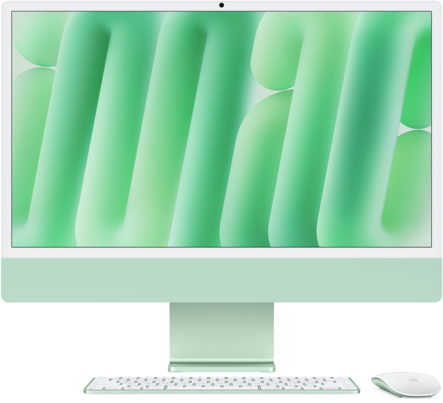 Apple iMac 24" Retina 4,5K, M4 (10C CPU, 10C GPU), 16 ГБ, 512 ГБ SSD, зеленый