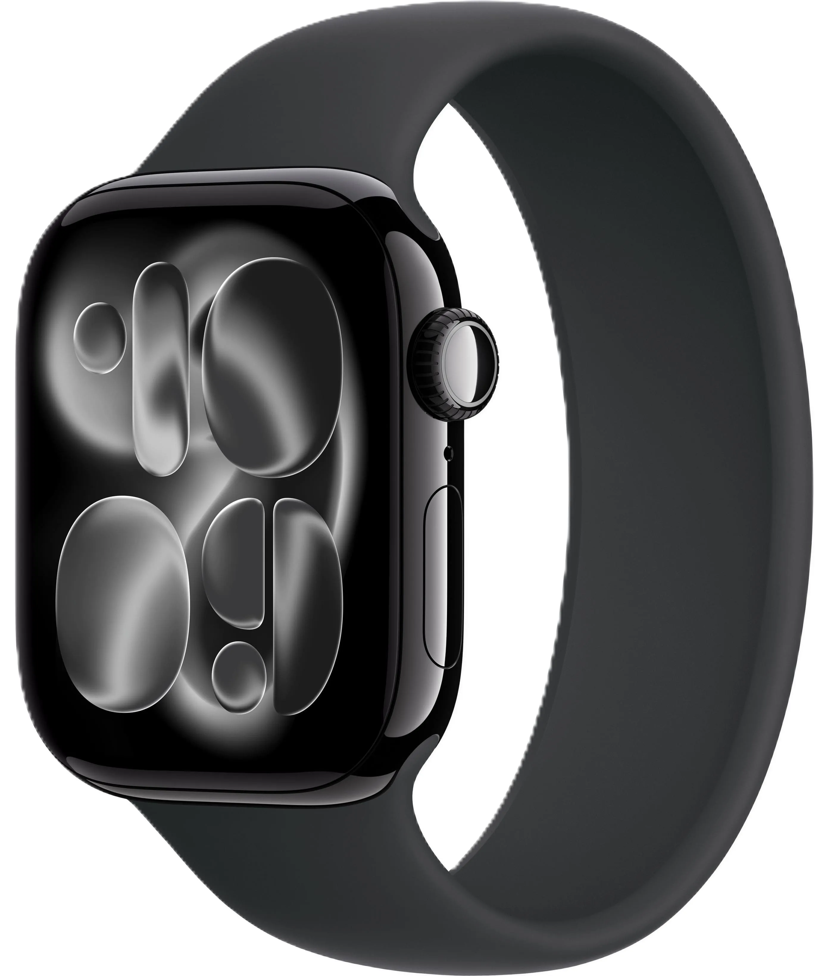 Apple Watch Series 11, 46 мм, корпус из алюминия цвета «чёрный глянец», спортивный ремешок чёрного цвета