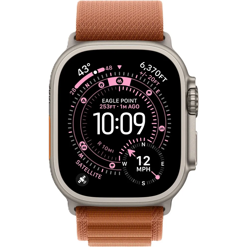 Apple Watch Ultra 3 GPS + Cellular, 49 мм, корпус из титана, ремешок Alpine терракотового цвета