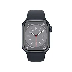 Apple Watch Series 8, 45 мм, корпус из алюминия цвета «тёмная ночь», спортивный ремешок «тёмная ночь»