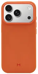 Чехол Magssory для iPhone 17 Pro Max, силикон, с MagSafe, Оранжевый