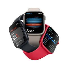 Apple Watch Series 8, 41 мм, корпус из алюминия цвета «сияющая звезда», спортивный ремешок «сияющая звезда»