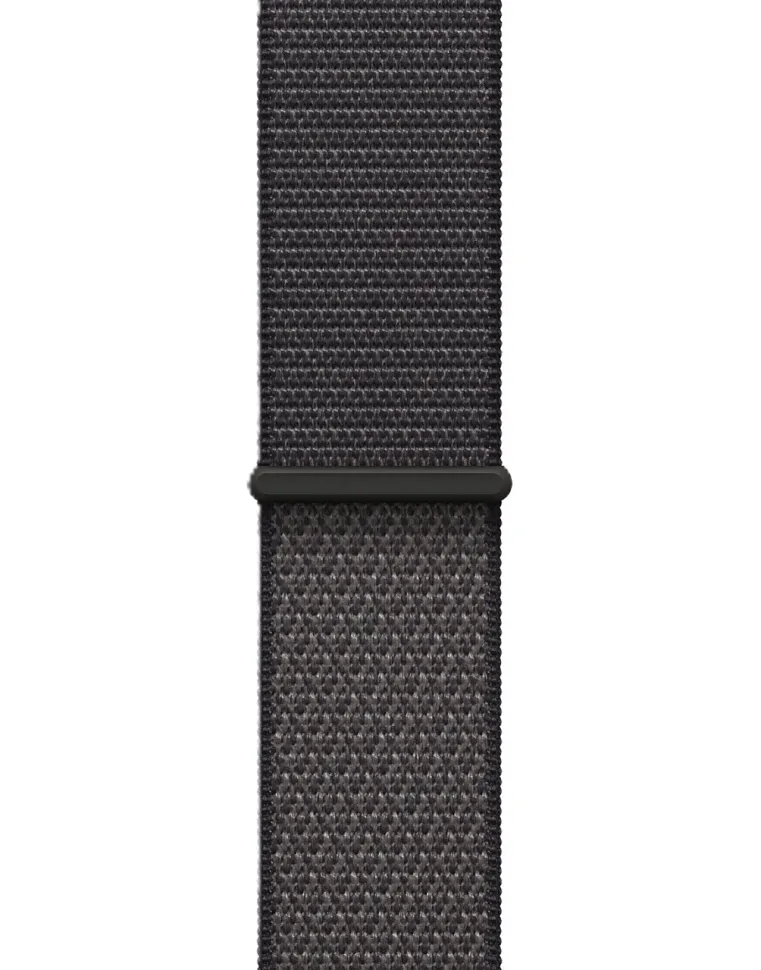 Apple Watch Series 11, 46 мм, корпус из алюминия цвета «чёрный глянец», спортивный ремешок Loop тёмно-серого цвета