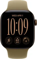 Apple Watch Series 12, 42 мм, корпус из алюминия темно-бронзового цвета, спортивный ремешок оливкового цвета