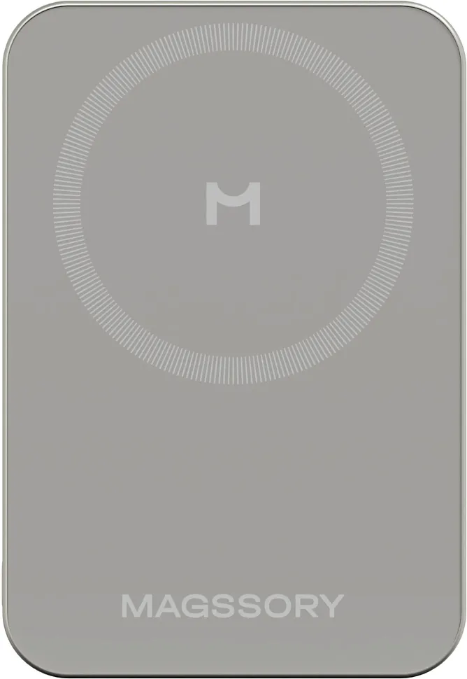 Беспроводной внешний аккумулятор Magssory Pride Pro 10K Magnetic Power Bank, с поддержкой Qi2, "Титановый"