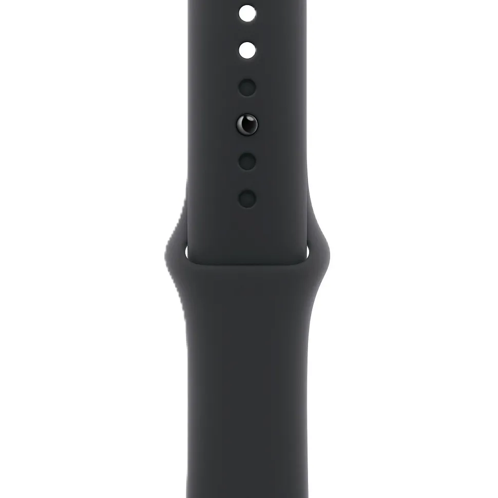 Apple Watch Series 11, 42 мм, корпус из алюминия цвета «космический серый», спортивный ремешок чёрного цвета