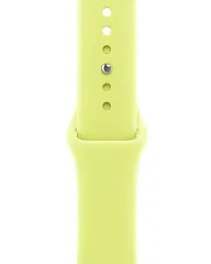 Apple Watch Series 11, 46 мм, корпус из алюминия серебристого цвета, спортивный ремешок неоново-желтого цвета