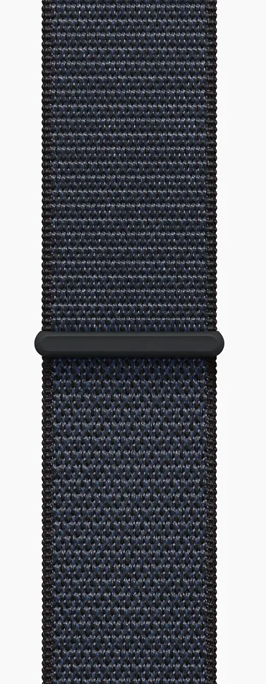 Apple Watch Series 10, 42 мм, корпус из алюминия цвета "черный глянец", спортивный ремешок Loop темно-синего цвета
