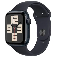 Apple Watch SE (2023), 40 мм, корпус из алюминия цвета «тёмная ночь», спортивный ремешок «тёмная ночь»