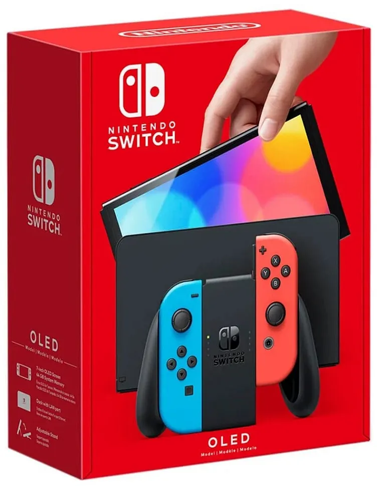Игровая приставка Nintendo Switch OLED 64 ГБ Неоновая
