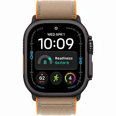 Apple Watch Ultra 4 GPS + Cellular, 49 мм, корпус из чёрного титана, ремешок Trail песочного цвета