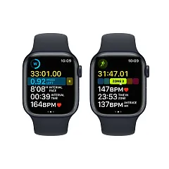 Apple Watch Series 8, 45 мм, корпус из алюминия цвета «тёмная ночь», спортивный ремешок «тёмная ночь»