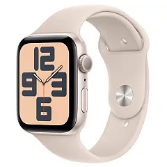 Apple Watch SE (2023), 40 мм, корпус из алюминия цвета «сияющая звезда», спортивный ремешок «сияющая звезда»