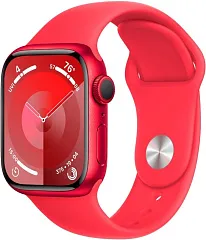 Apple Watch Series 9, 45 мм, корпус из алюминия красного цвета, спортивный ремешок (PRODUCT)RED